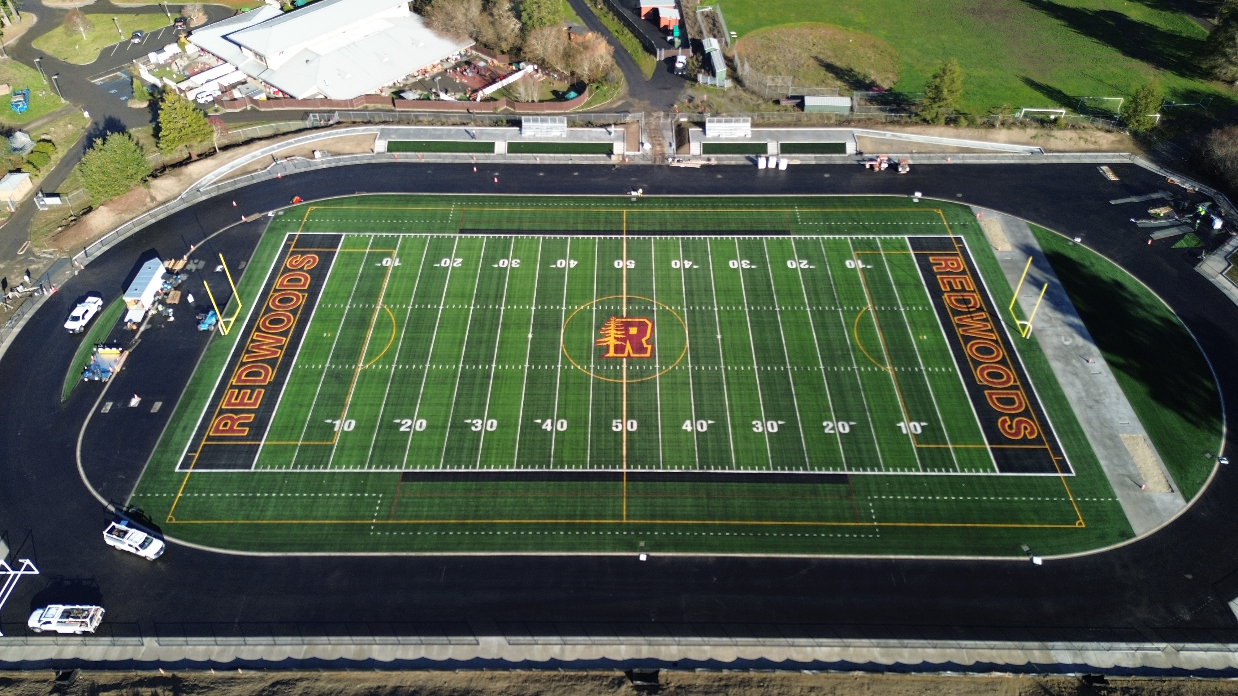 Aerial view of stadium