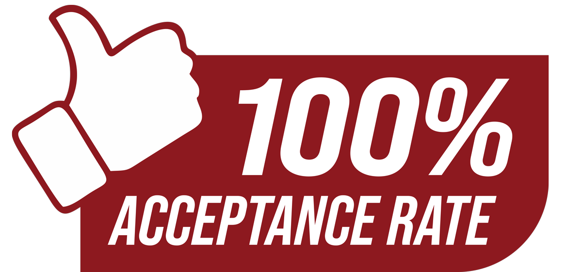 100 percent acceptance rate